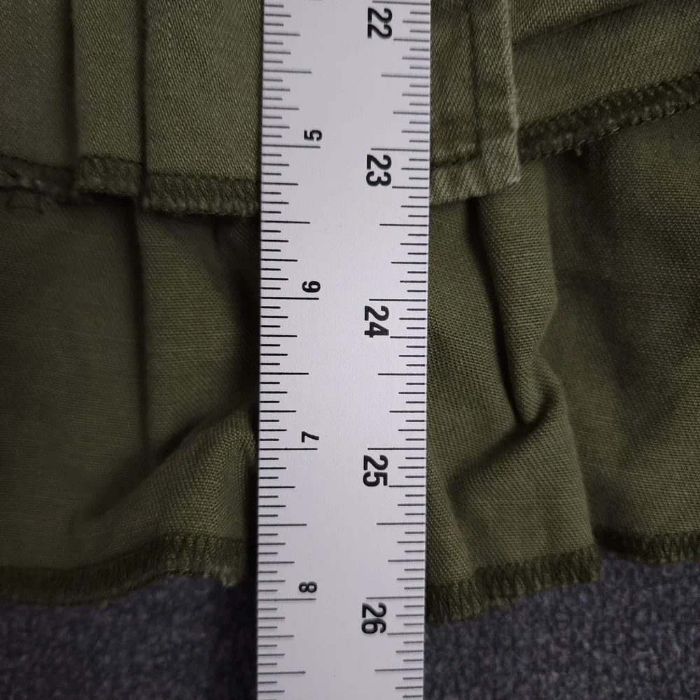 Free People We The Free Olive Green Western Peplum Snap Button Shirt‎ Small